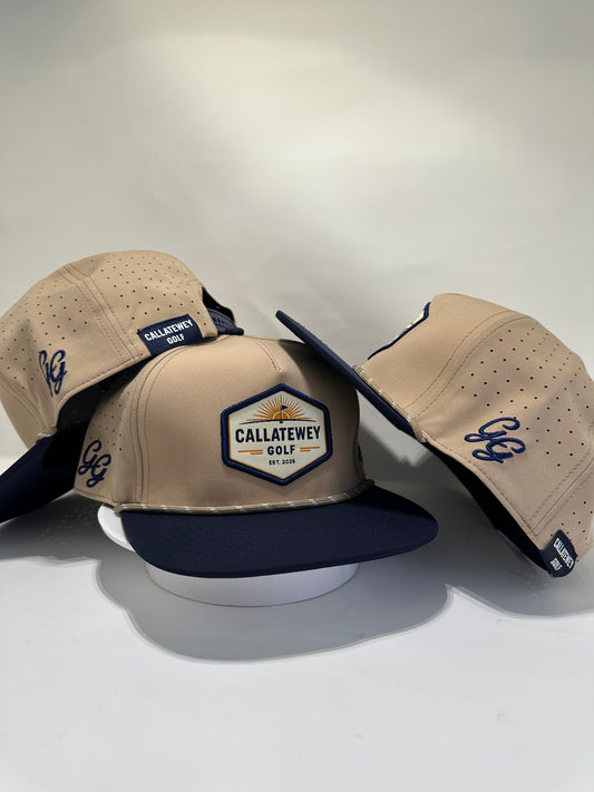 Callatewey golf hat beige with blue